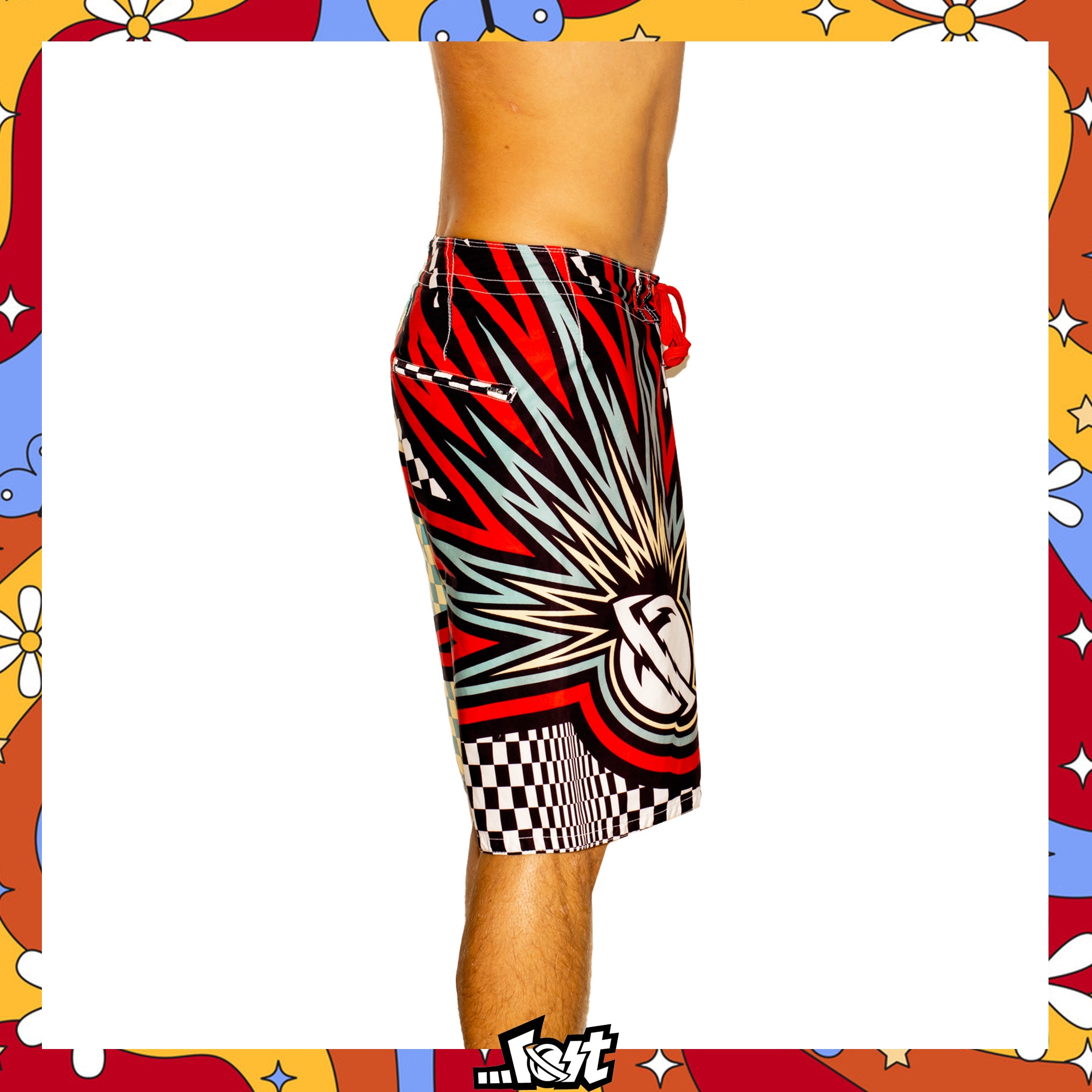 Y2K Lost Enterprises Mayham Tech Boardies (32")