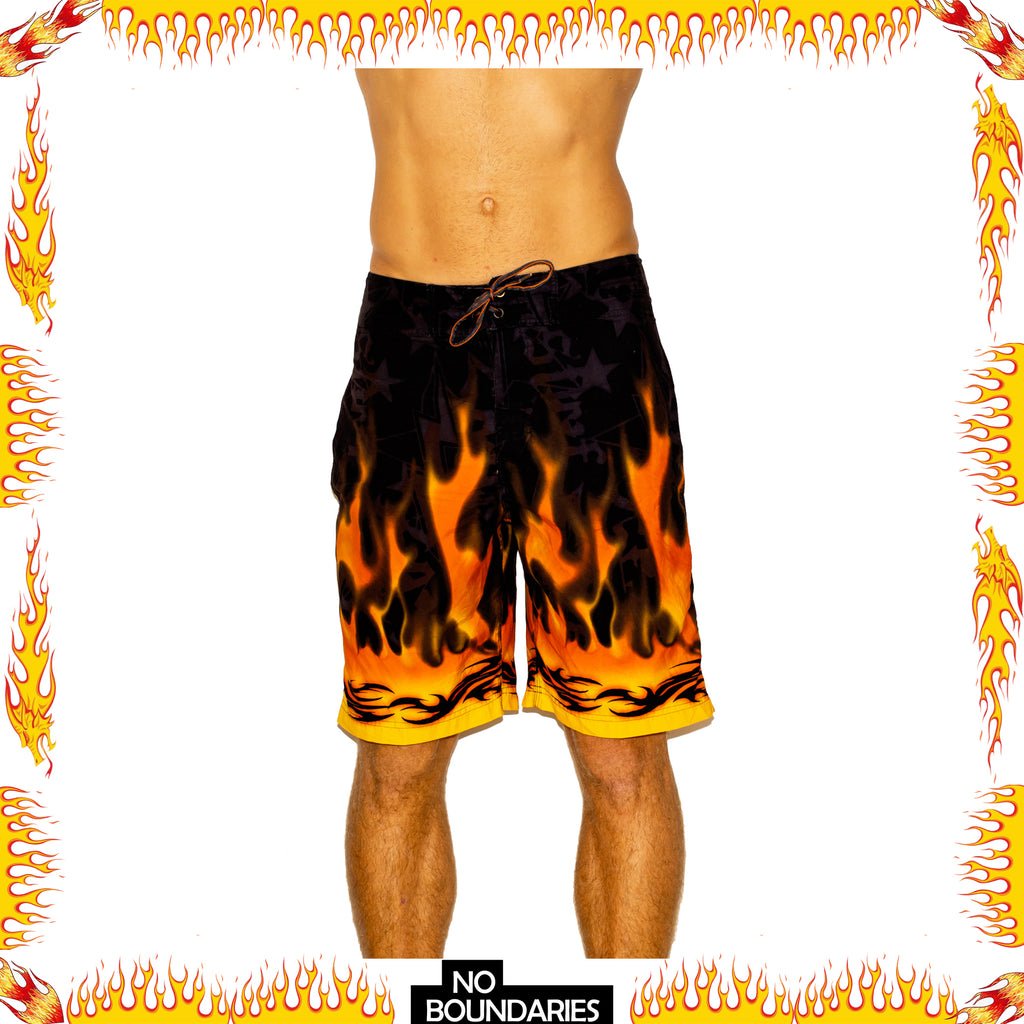 Y2K No Boundaries Flame Tech Boardies (30")