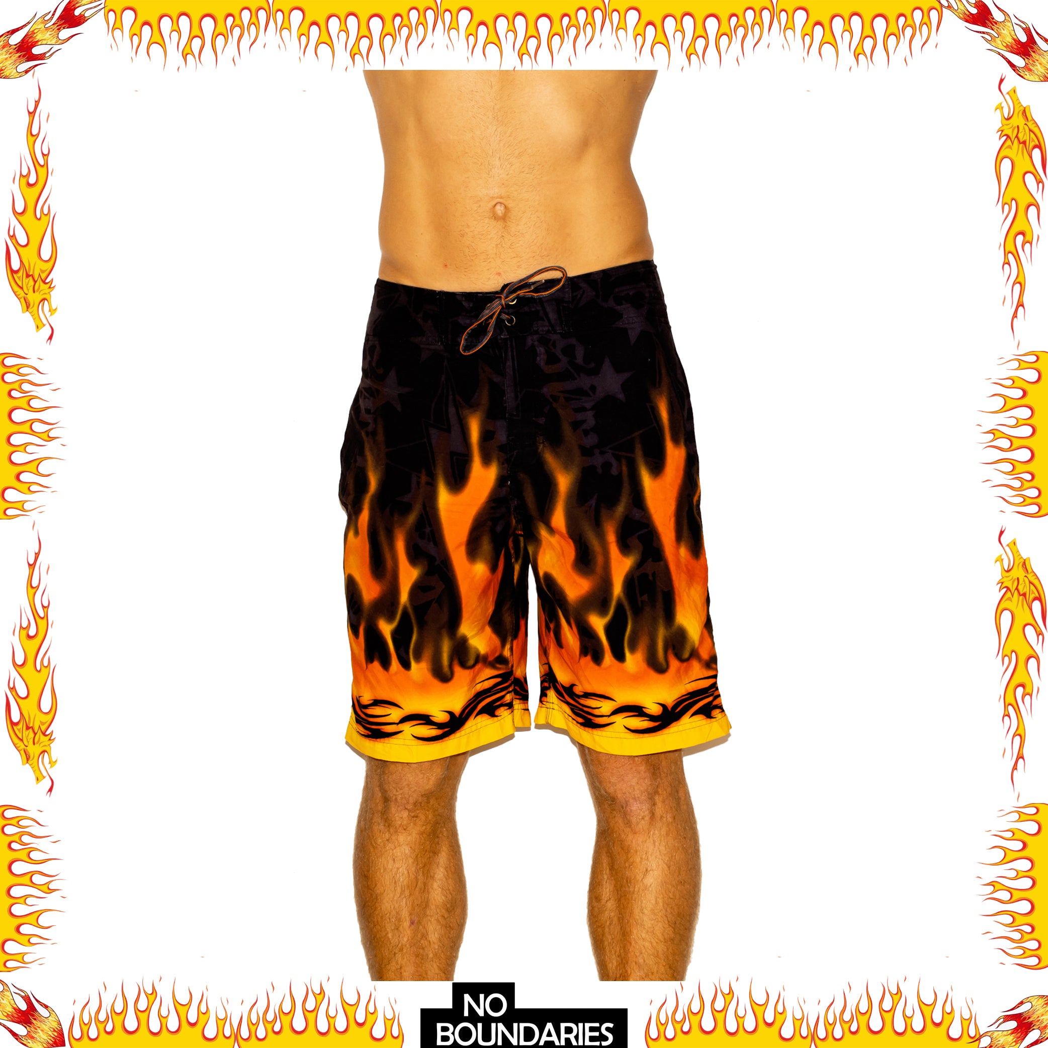 Y2K No Boundaries Flame Tech Boardies (30")