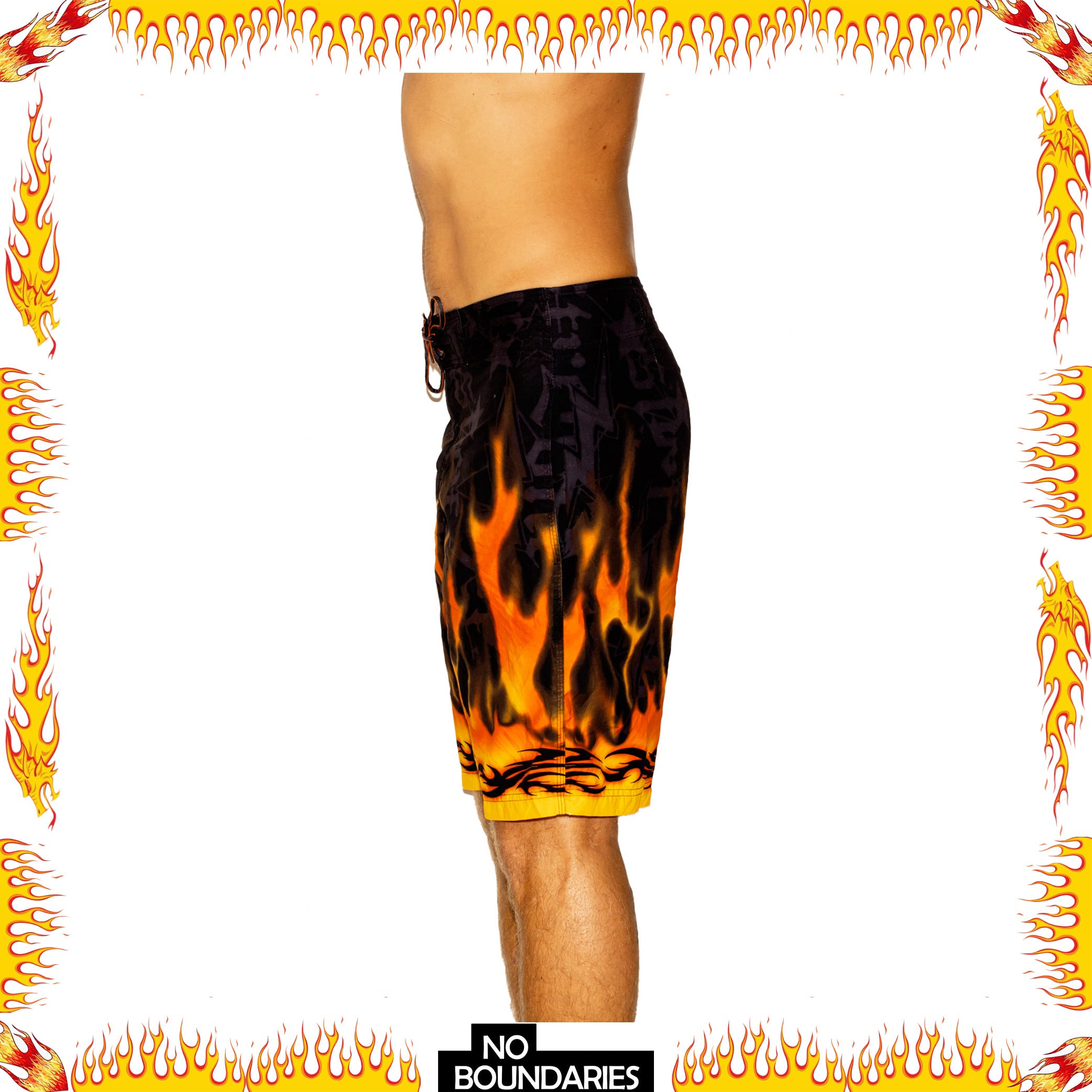 Y2K No Boundaries Flame Tech Boardies (30")