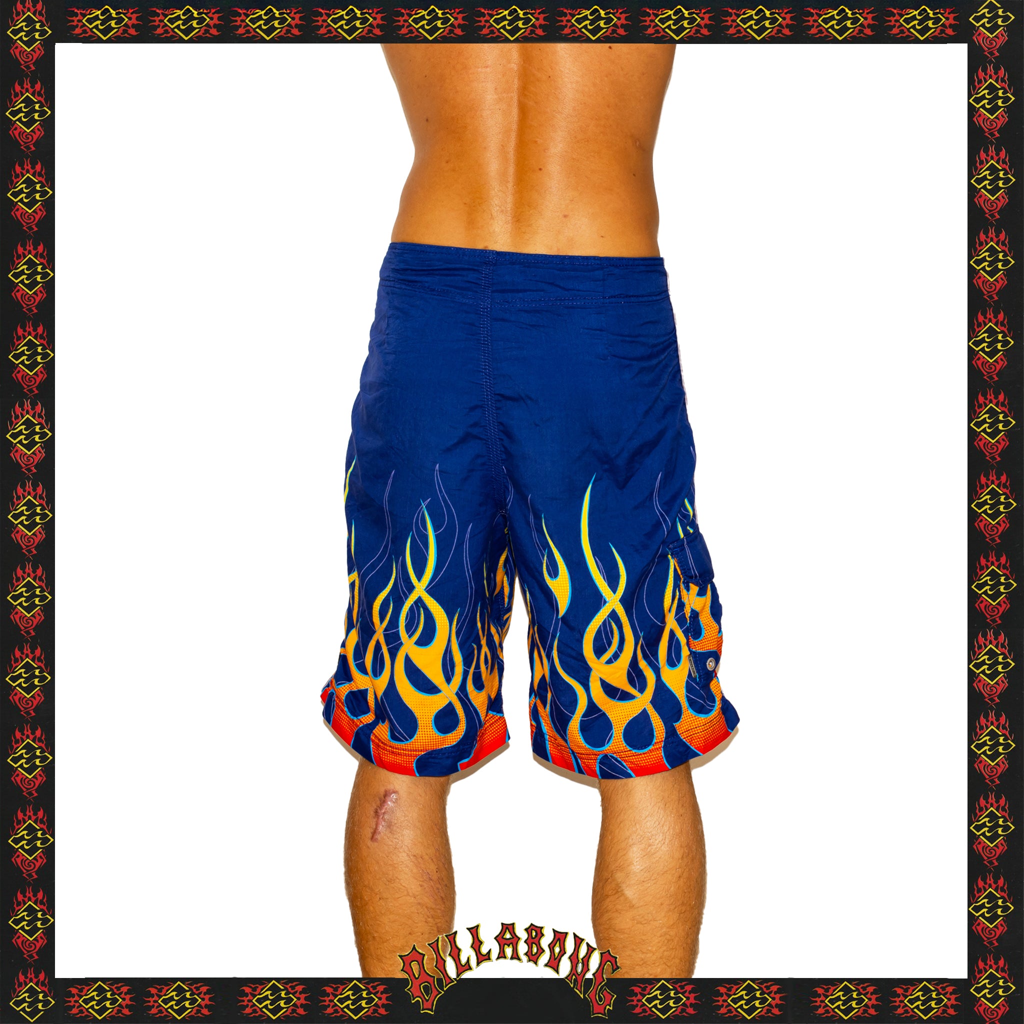 Y2K Billabong Spec73 Flame Boardies (36")