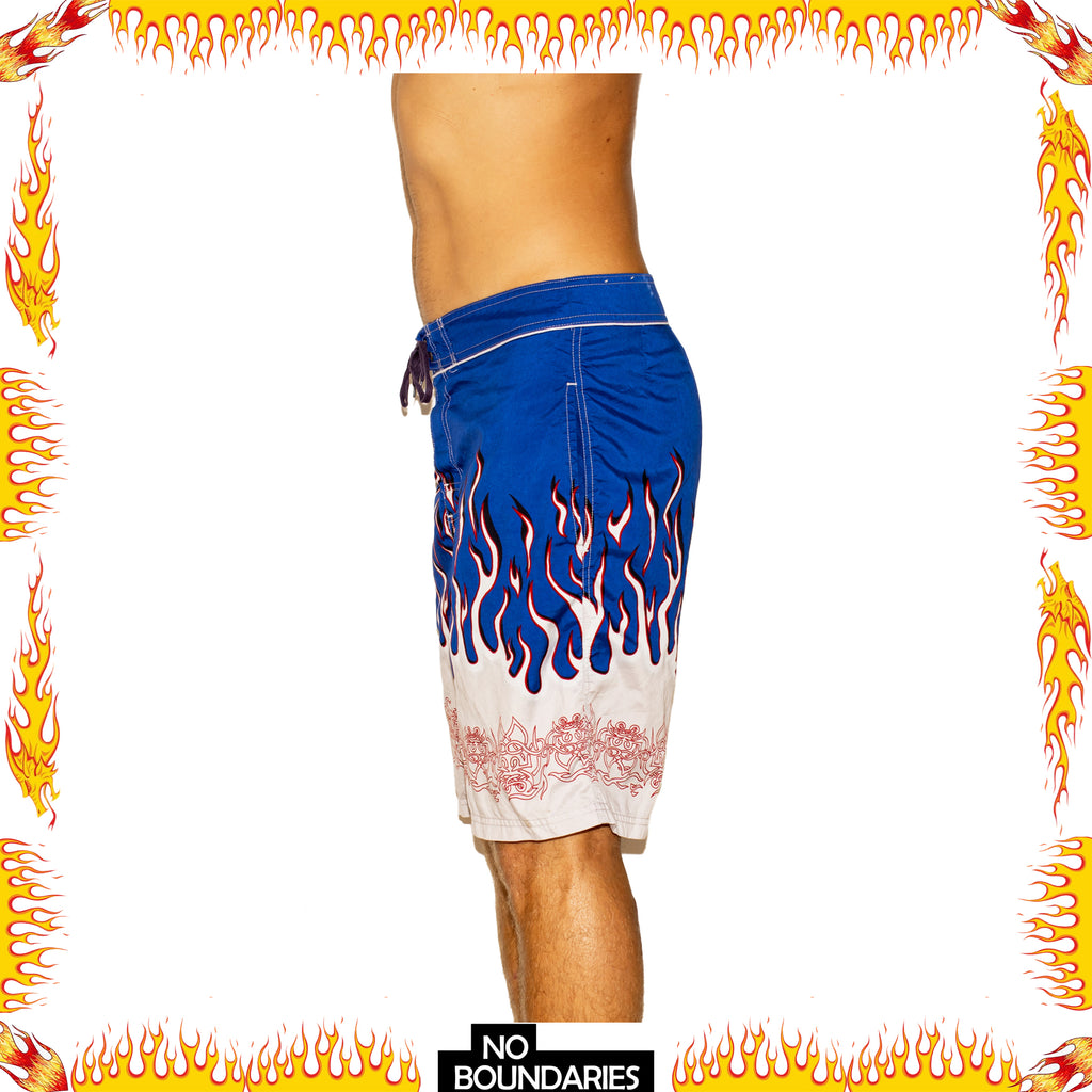 Y2K No Boundaries Flame Tech Boardies (34")