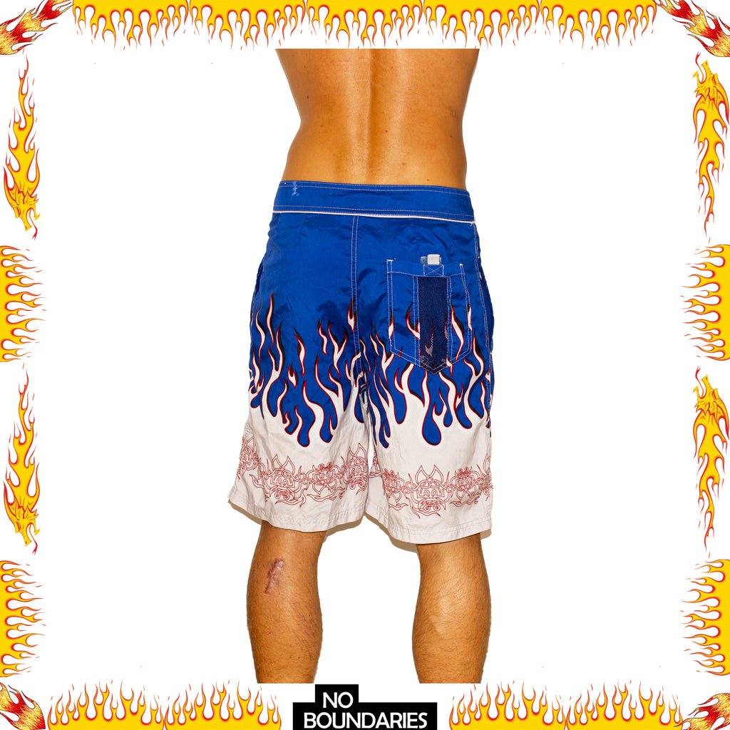 Y2K No Boundaries Flame Tech Boardies (34")