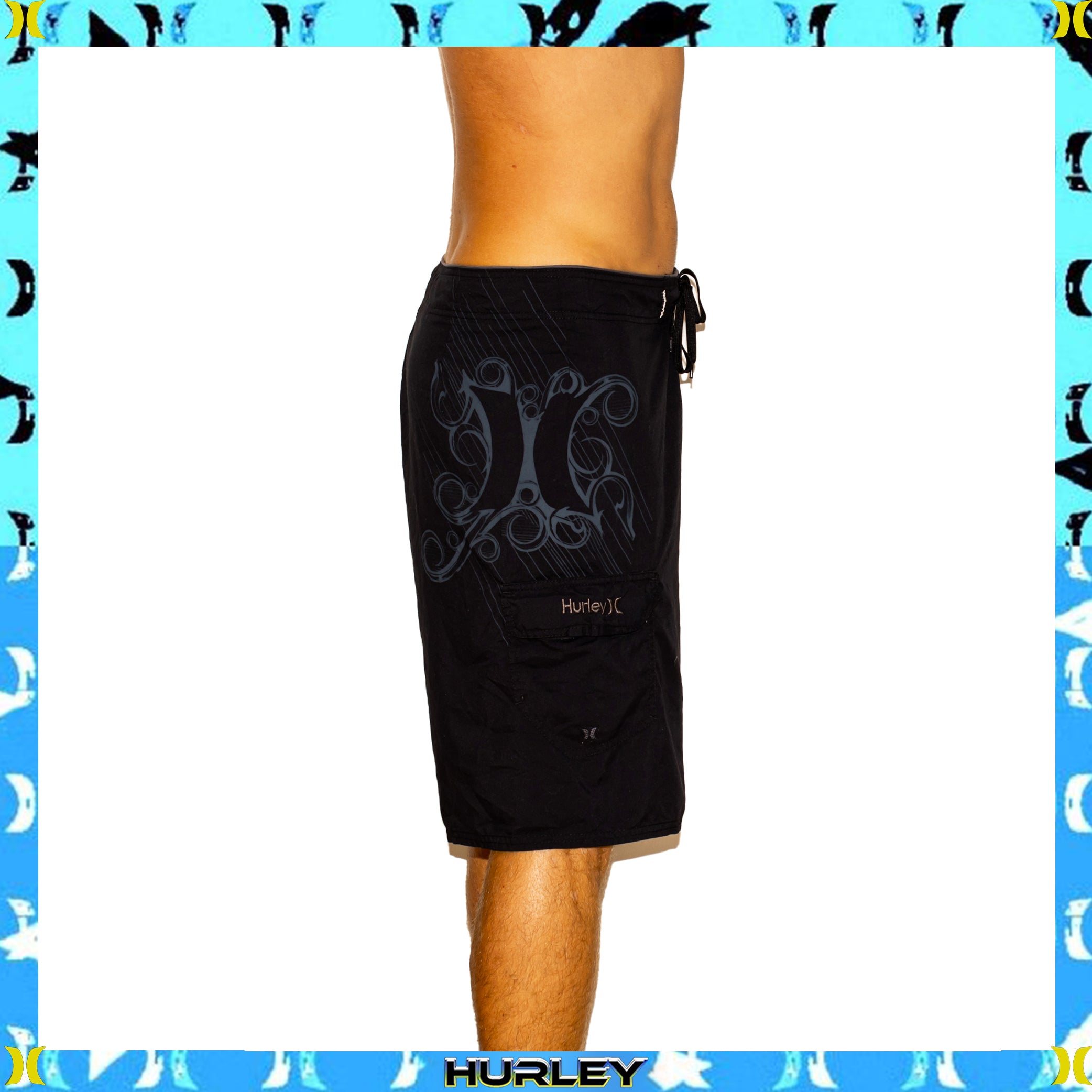 Y2K Hurley Supreme Tech Boardies (36")