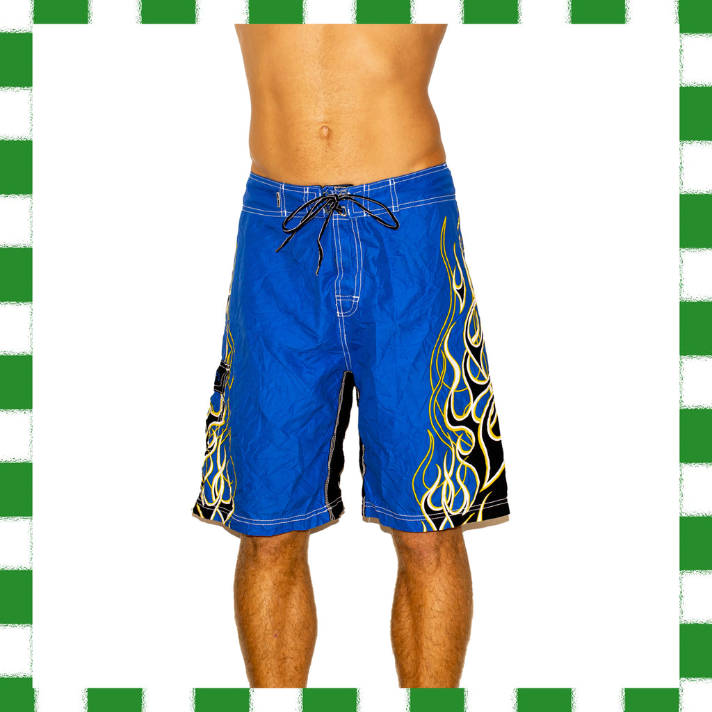 Y2K Ocean Pacific Flame Tech Boardies (32")