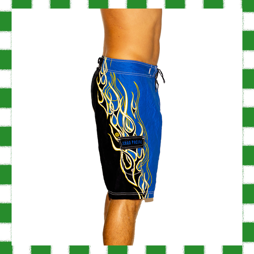 Y2K Ocean Pacific Flame Tech Boardies (32")