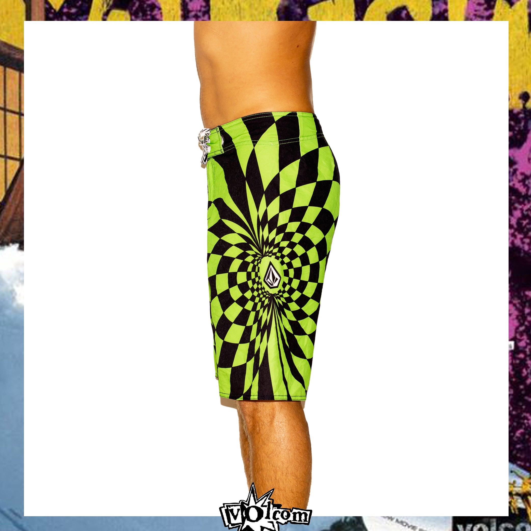 Y2K Volcom "Dean 'Dingo' Morrison - Checkburst Mod Signature Series" Boardies (30")