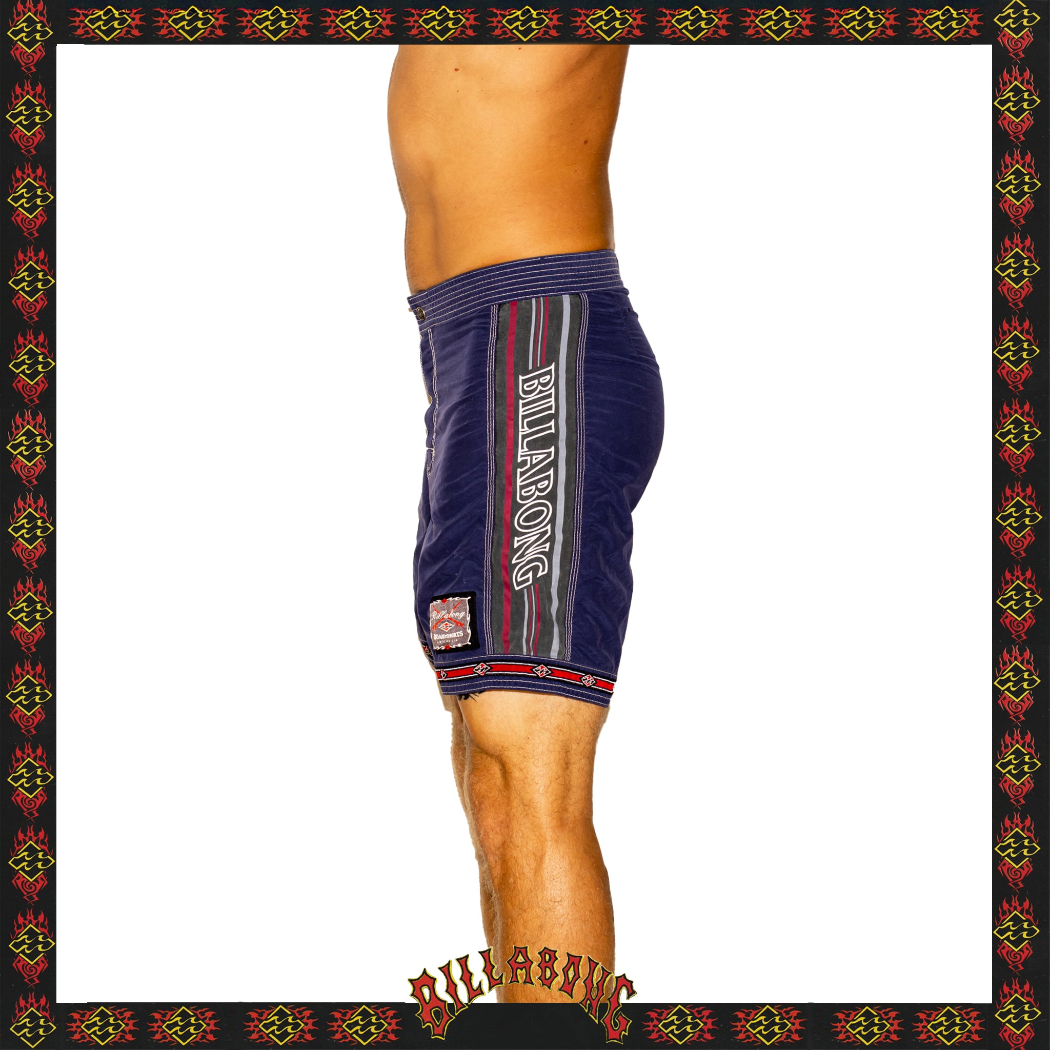 1994 Billabong "Logo Strip" Nylon Boardies (28")