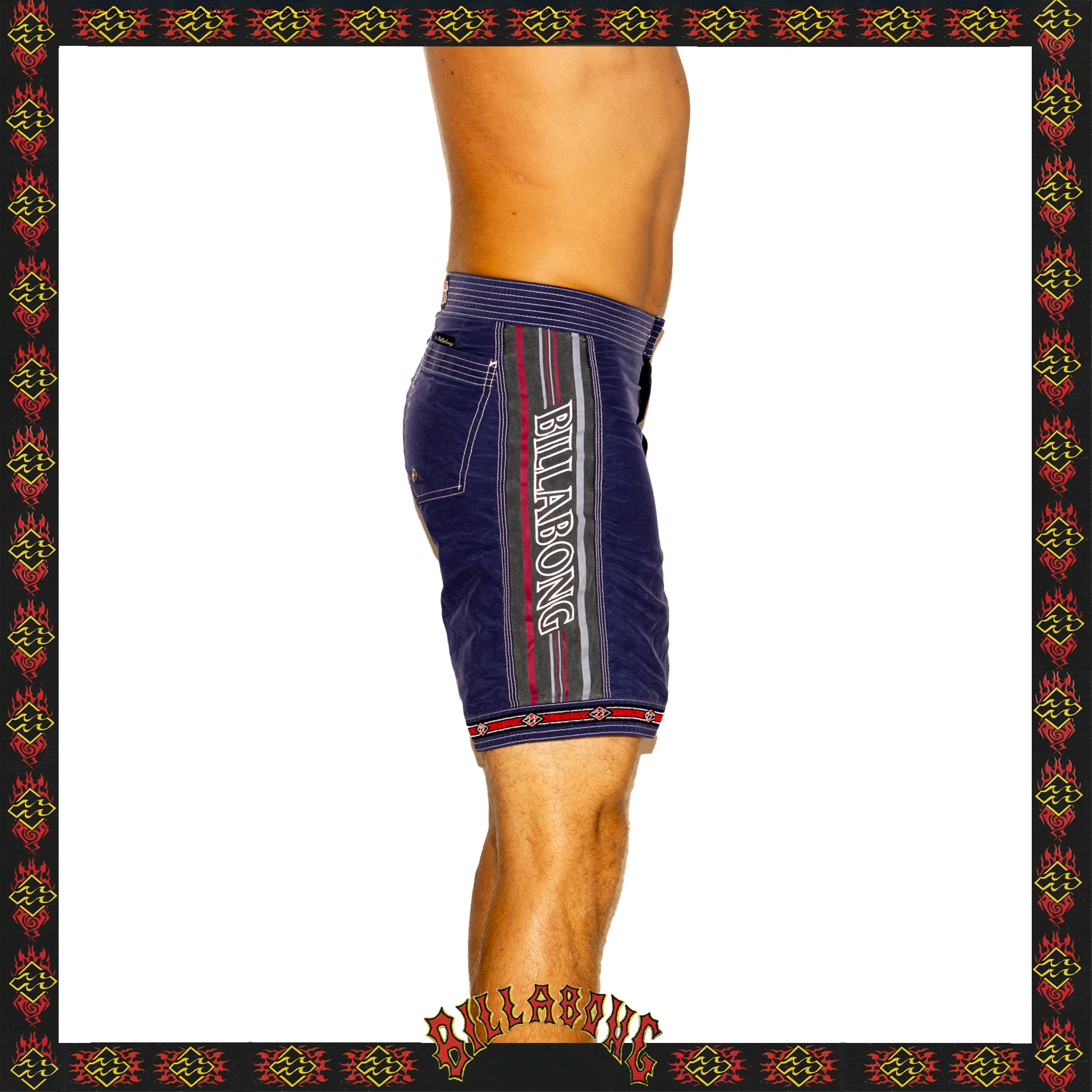 1994 Billabong "Logo Strip" Nylon Boardies (28")