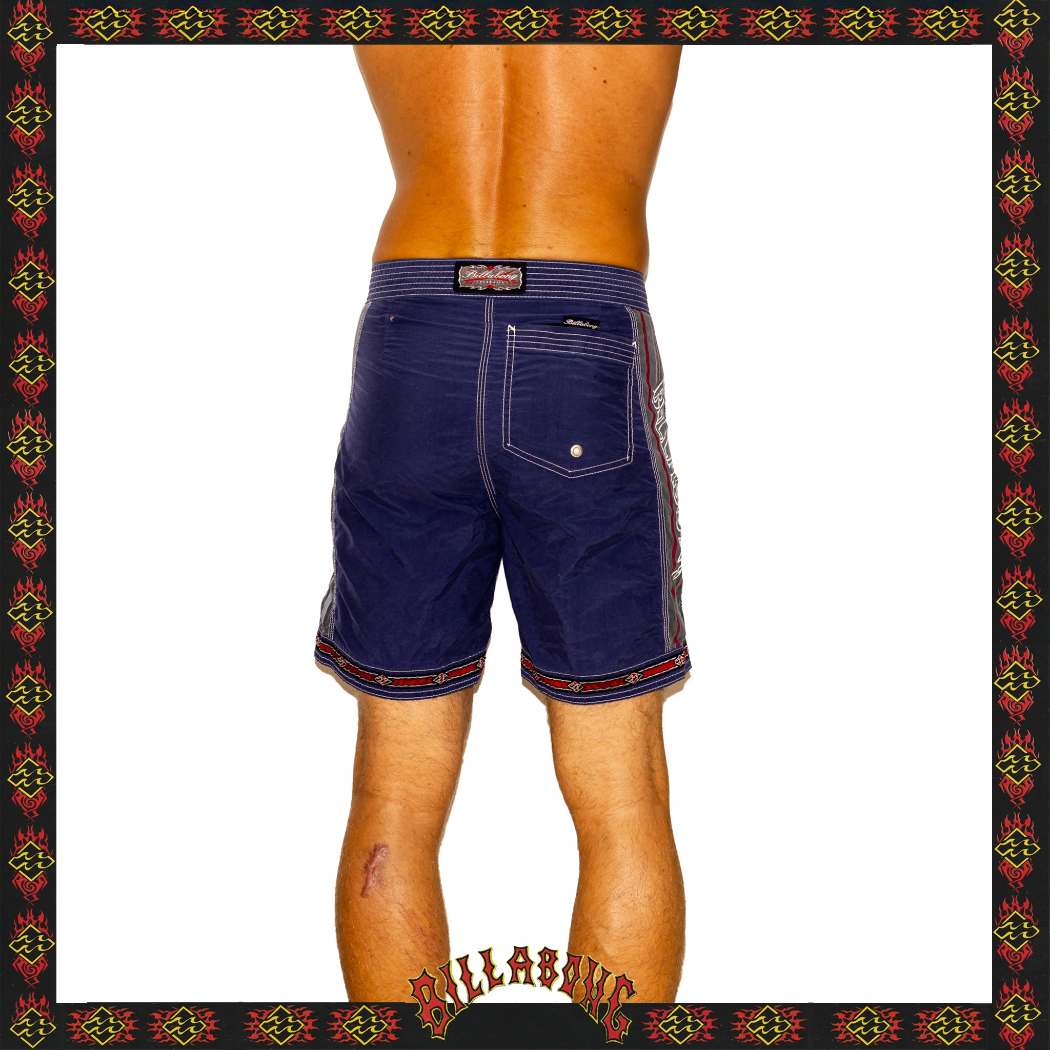 1994 Billabong "Logo Strip" Nylon Boardies (28")