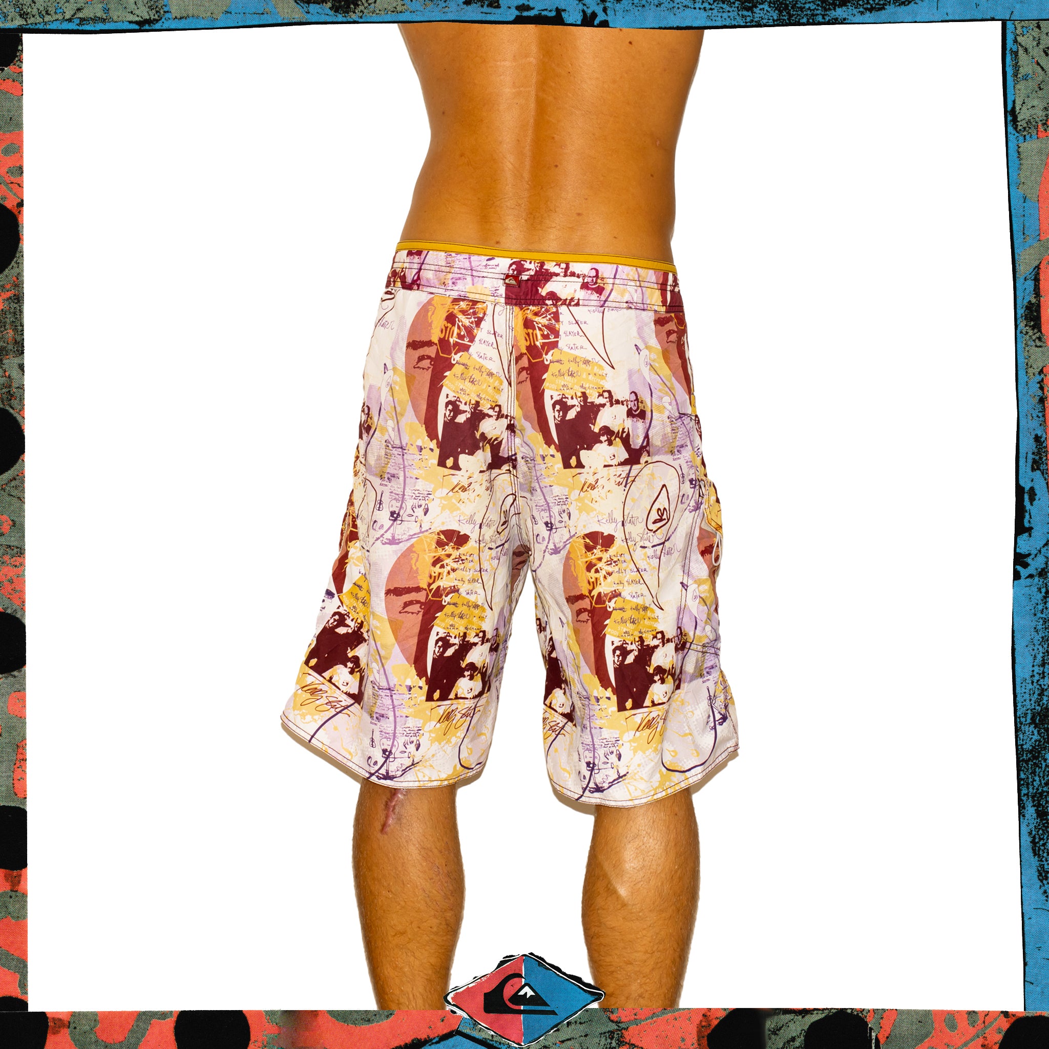 Y2K Quiksilver "Kelly Slater Signature Series" Boardies (36")