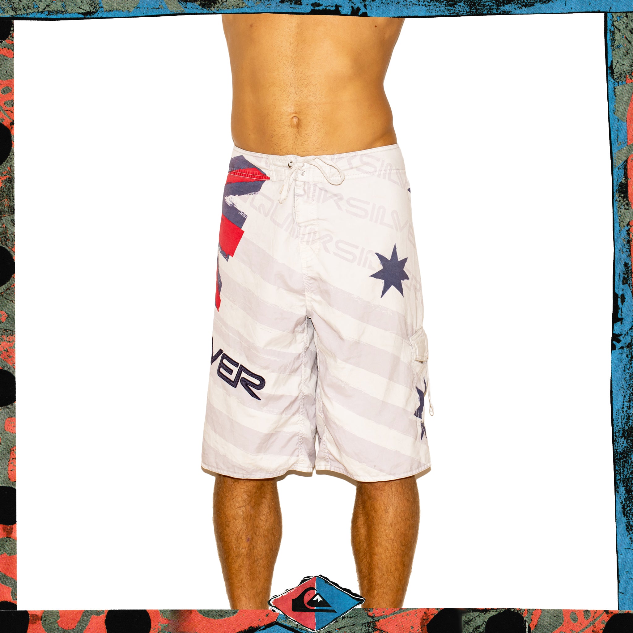 Y2K Quiksilver "Aussie Pride" Supreme Tech Boardies (38")