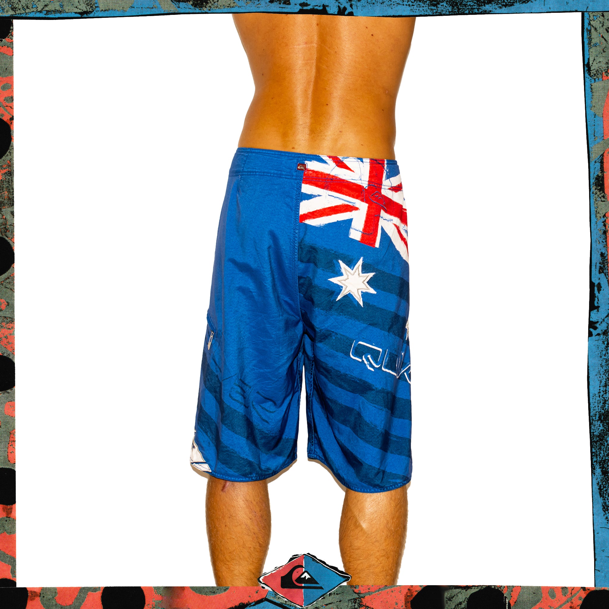 Y2K Quiksilver "Aussie Pride" Supreme Tech Boardies (36")