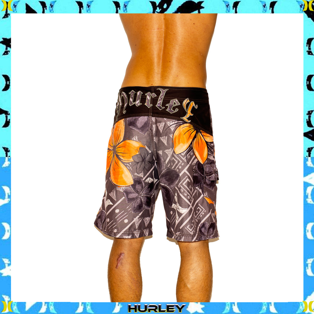 Y2K Hurley Floral Supreme Tech Boardies (34")