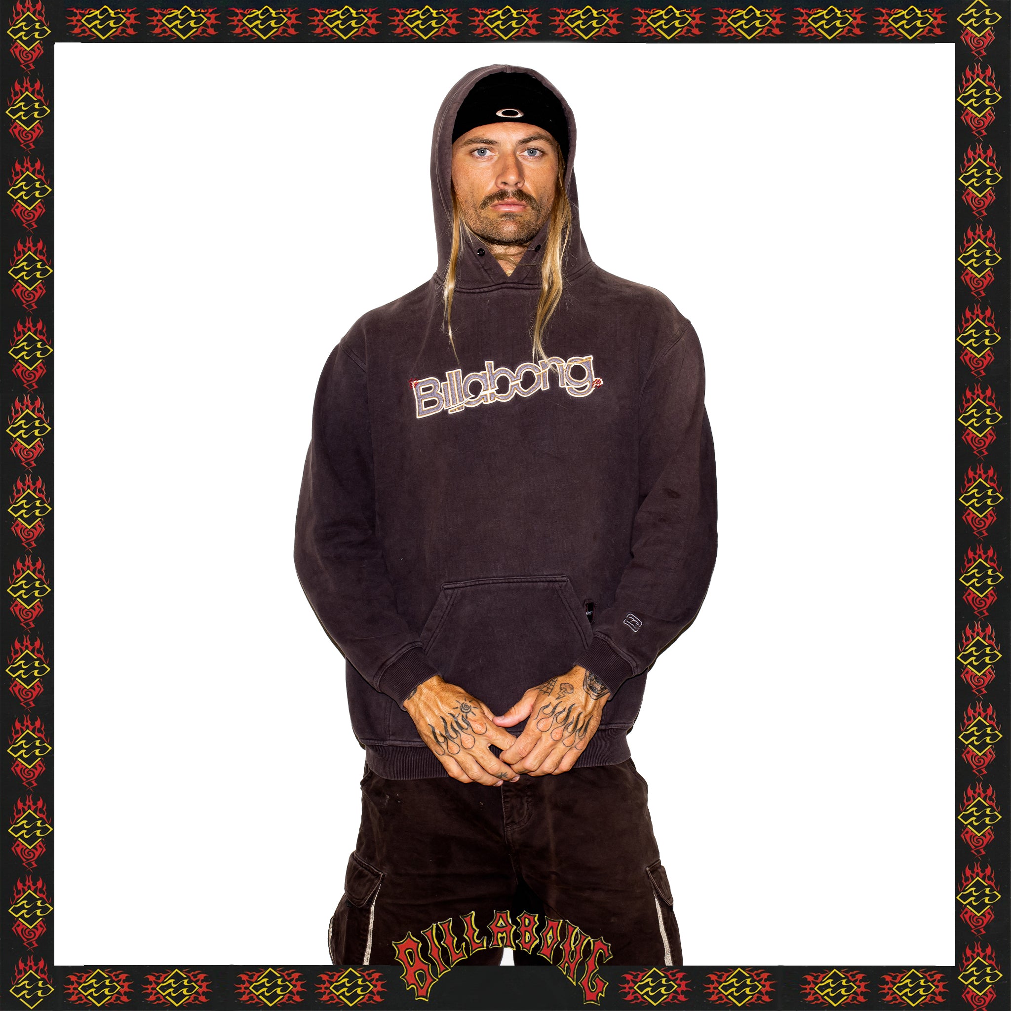 Y2K Billabong Spellout Hoodie (L)