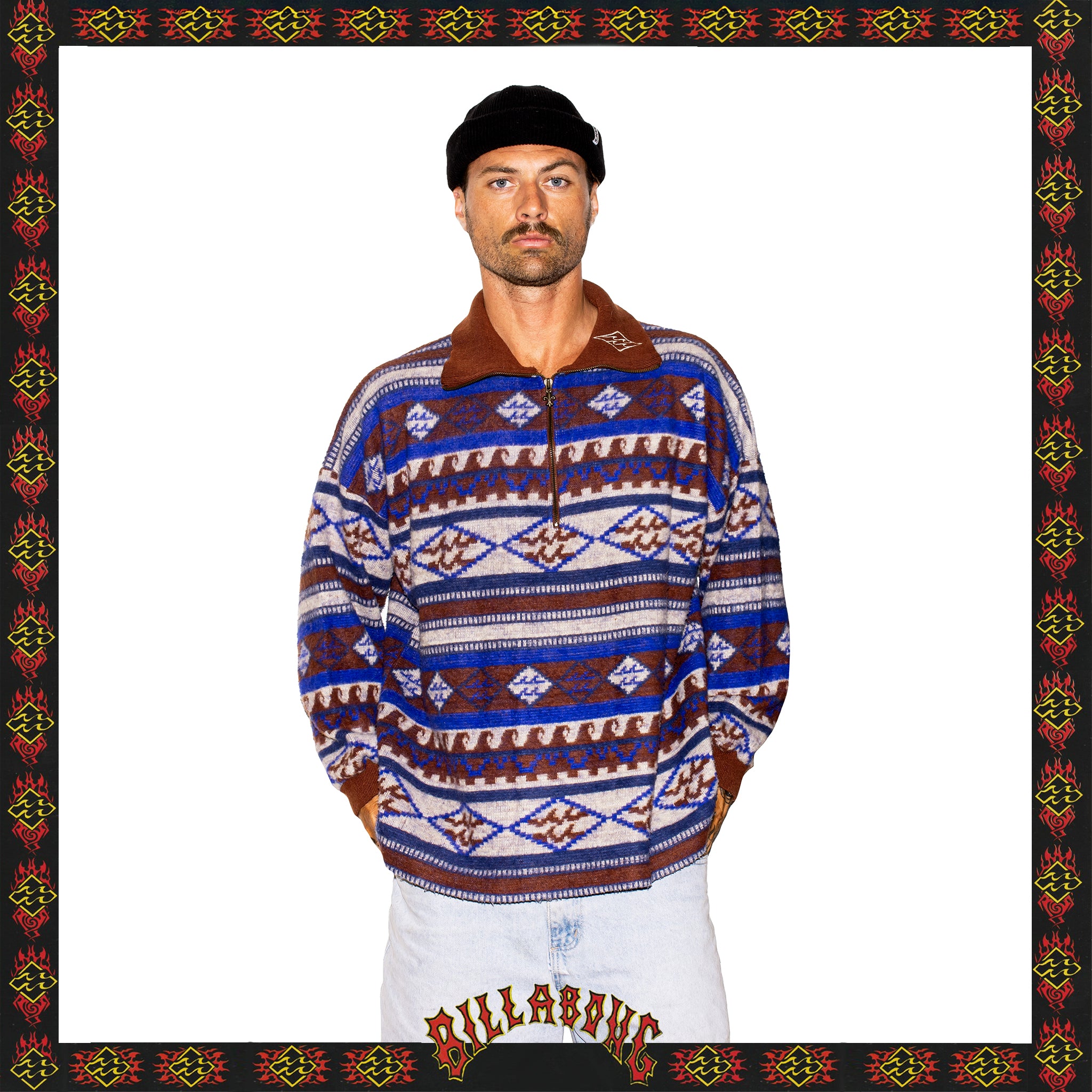 1991 Billabong Quarter Zip Knit (XL)