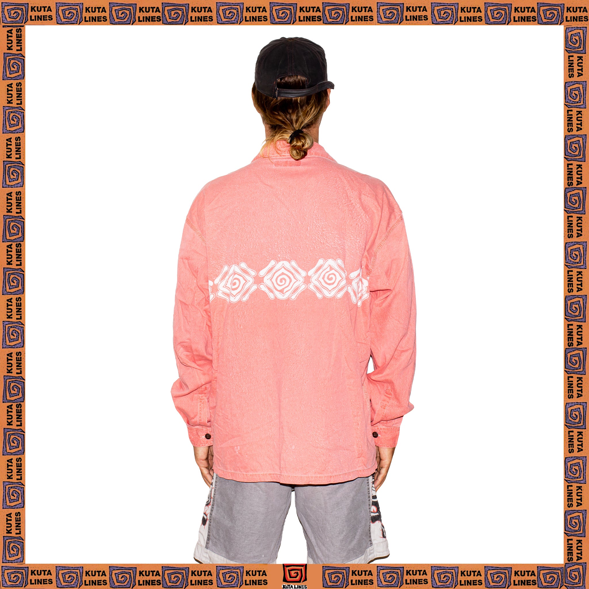 1990's Kuta Lines Thin Corduroy L/S Overshirt (XL)