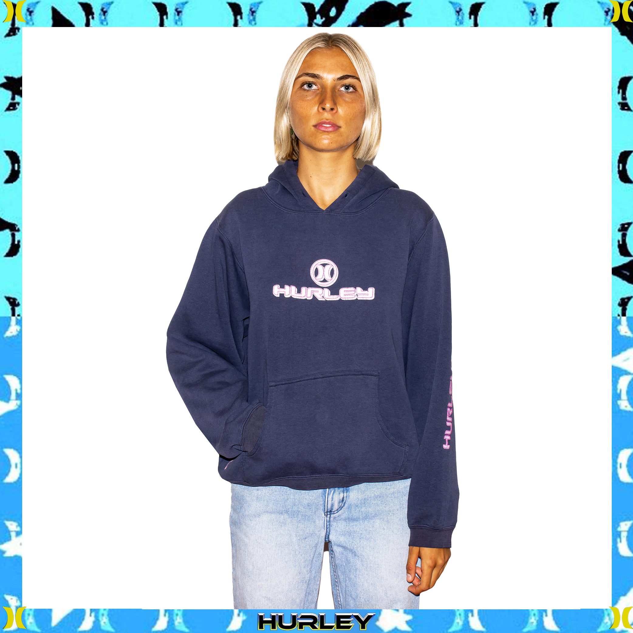 Y2K Hurley International Spellout Hoodie (WL)