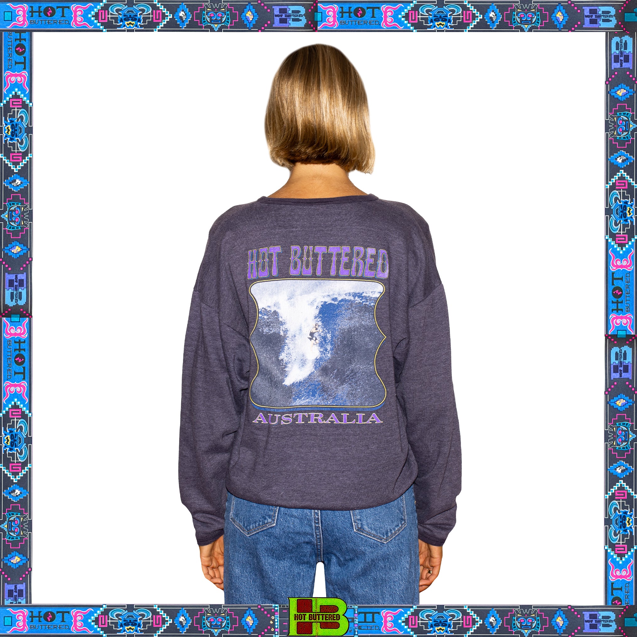 1990's Hot Buttered Graphic Sweatshirt (M) *GRAIL*