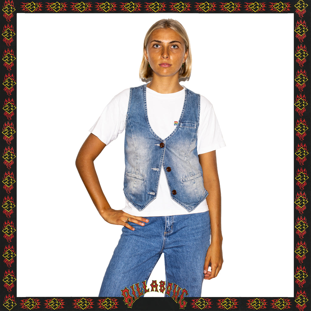 Y2K Billabong Denim Vest (M)