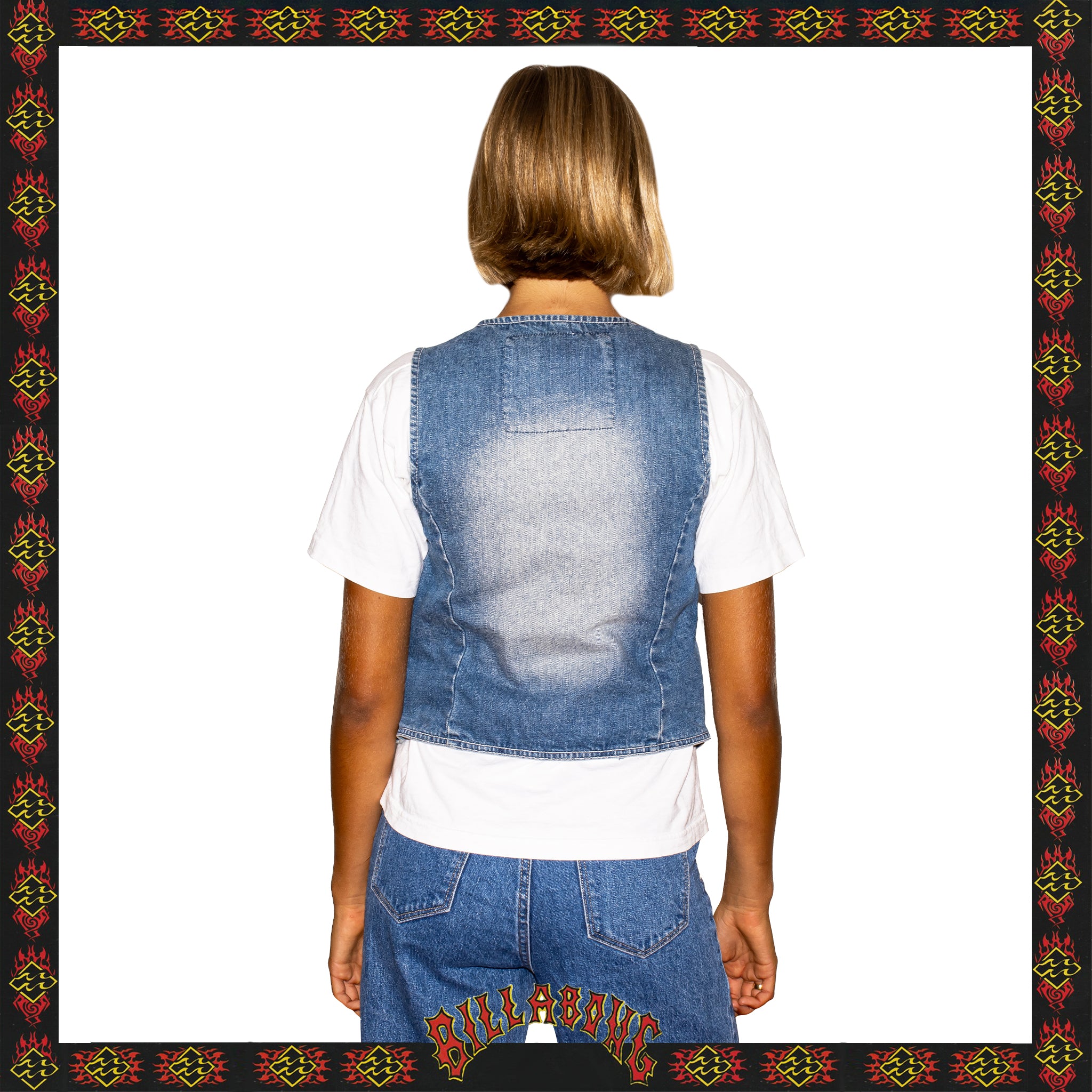 Y2K Billabong Denim Vest (M)