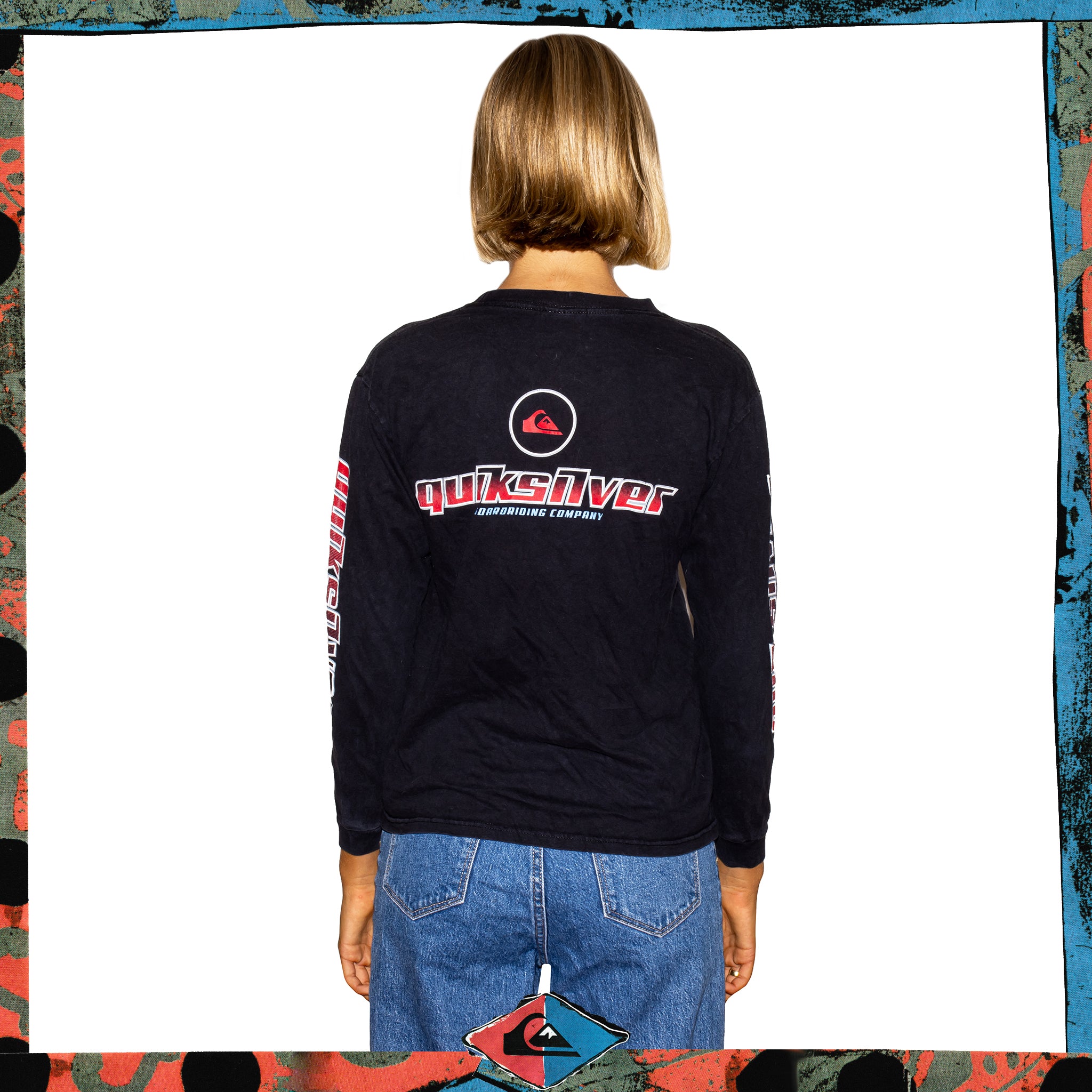 Y2K Quiksilver "Quad Hit" L/S Tee (S)