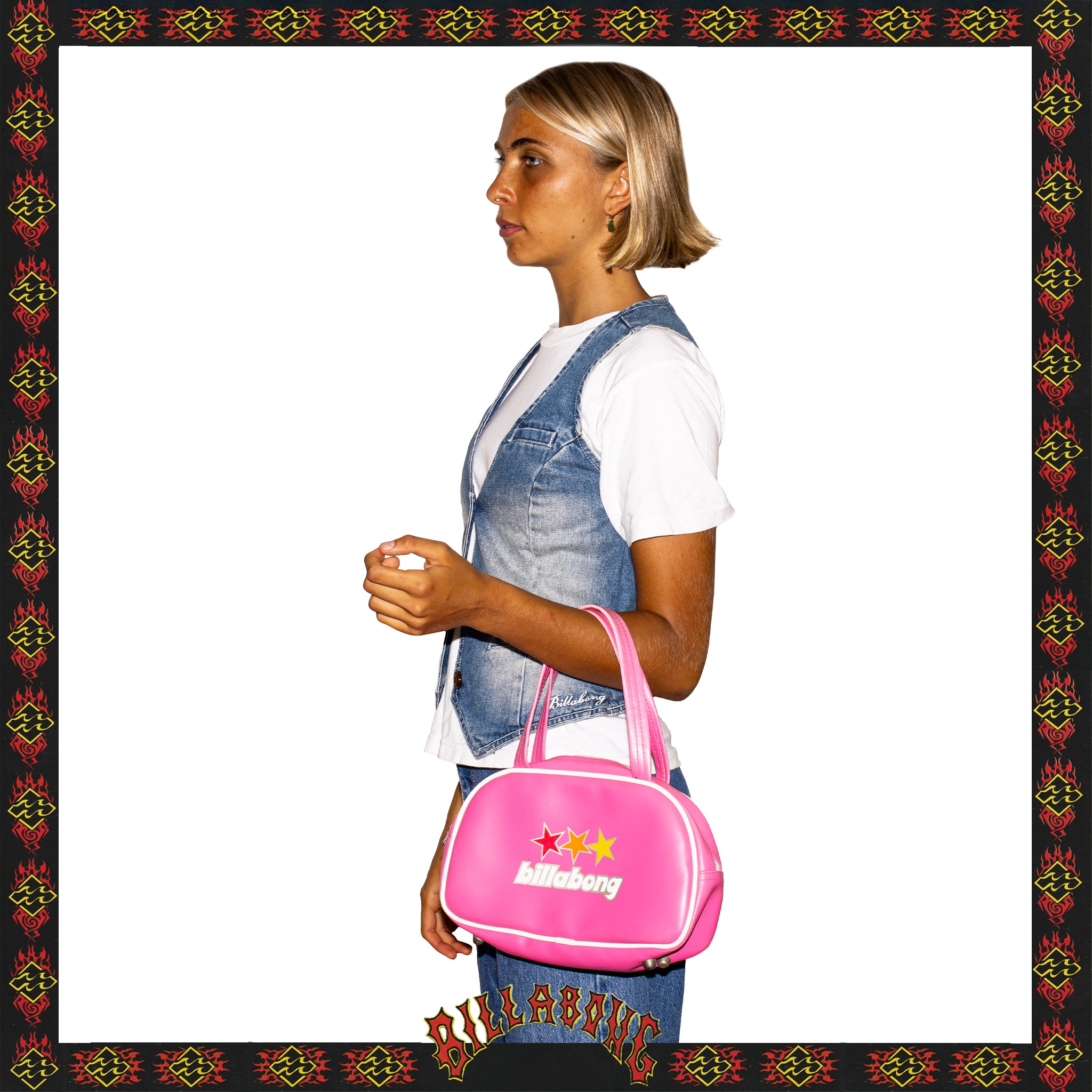 Y2K Billabong Vinyl Shoulder Bag