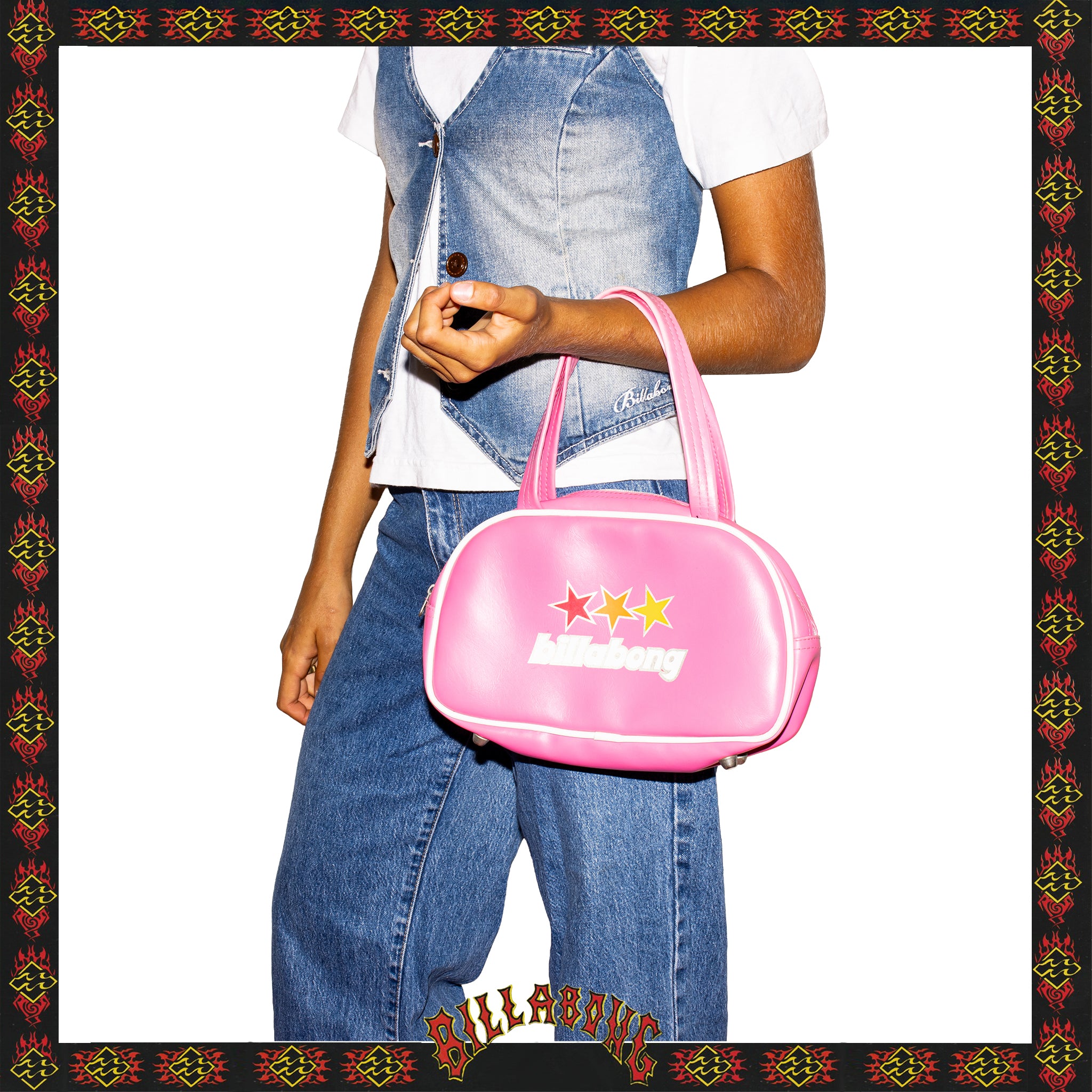 Y2K Billabong Vinyl Shoulder Bag