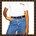 1998 Billabong Floral Leather Belt