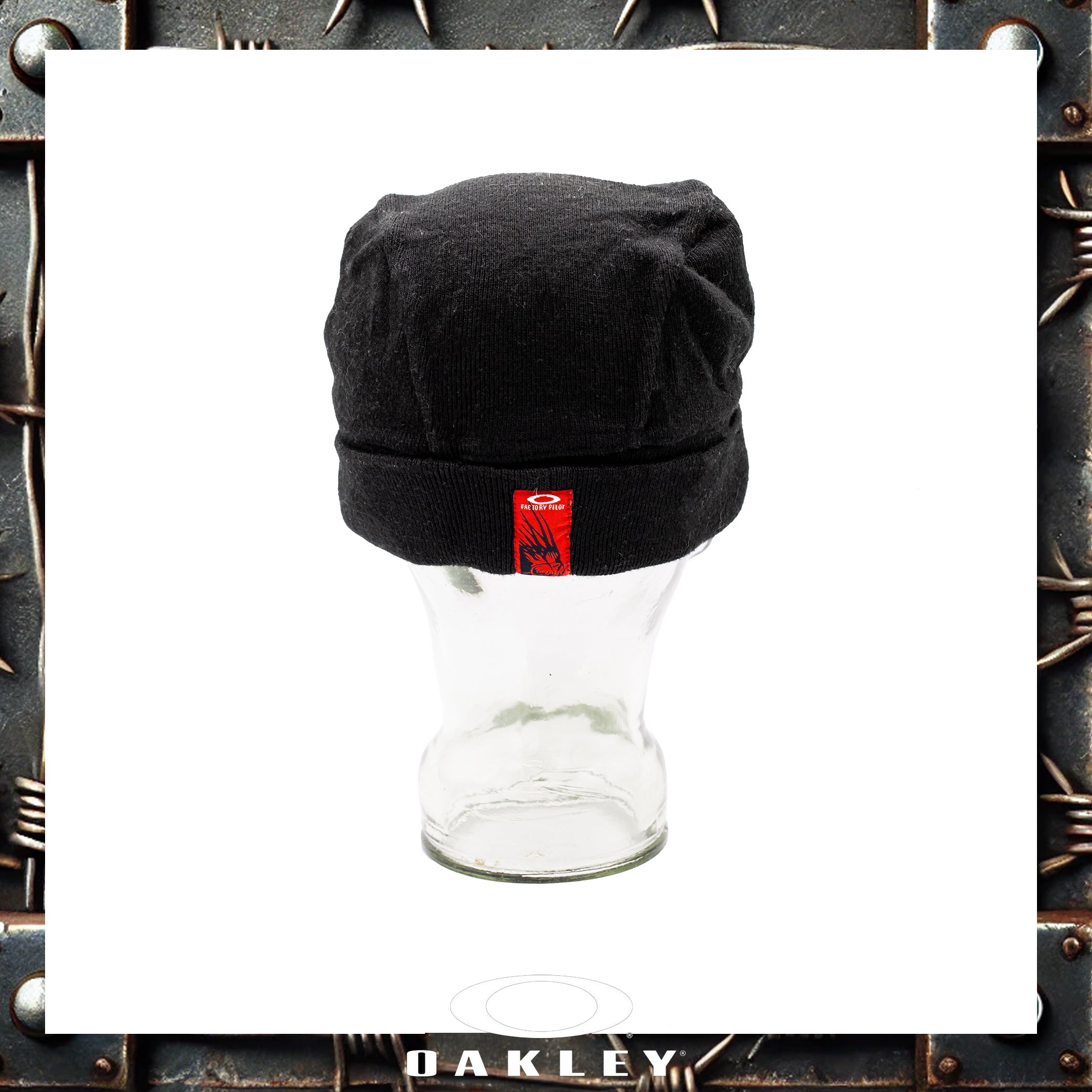 Y2K Oakley "Factory Pilot - Red Tag" Snow Beanie