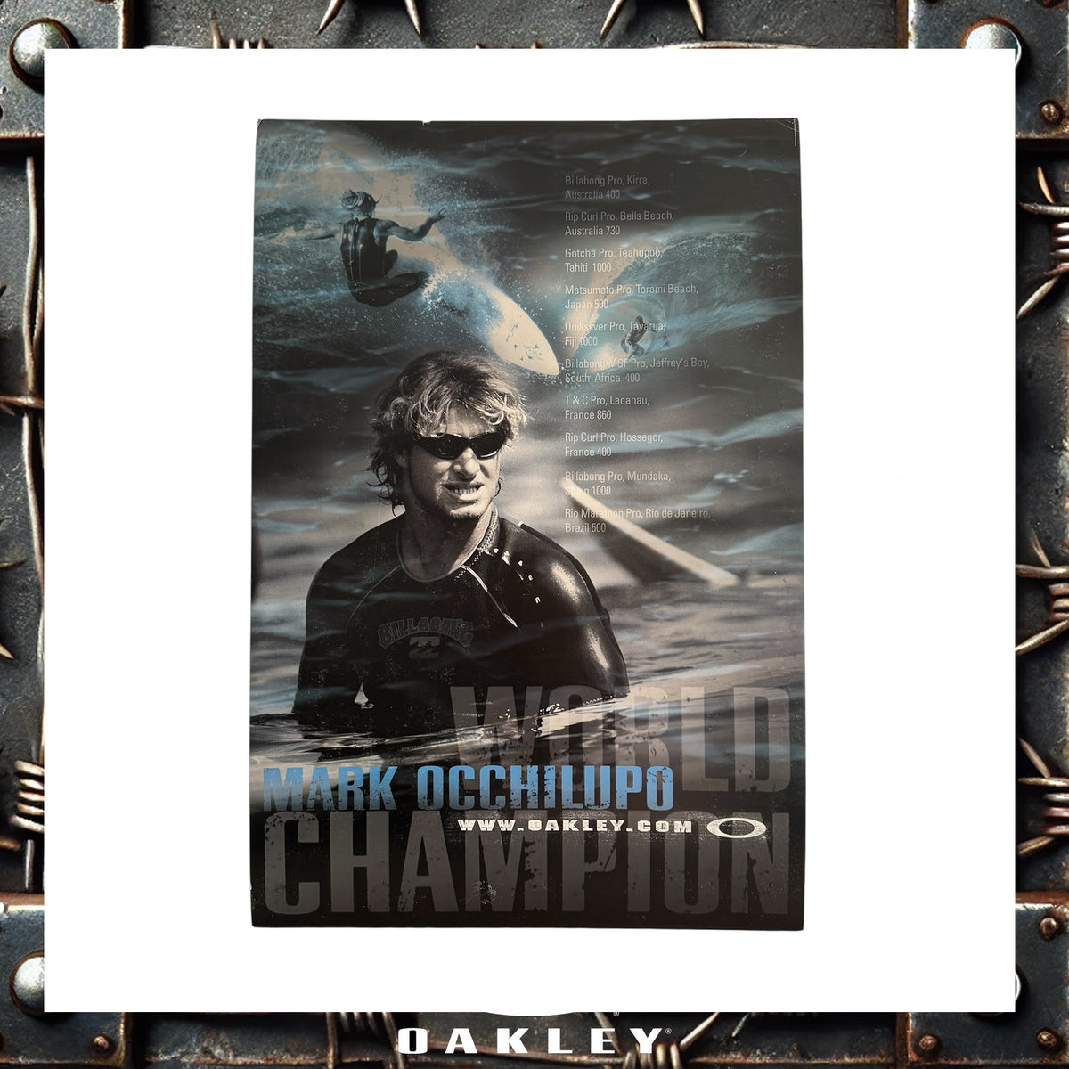 1999 Oakley "Mark Occhilupo" Foamboard Poster (26.5"x40")