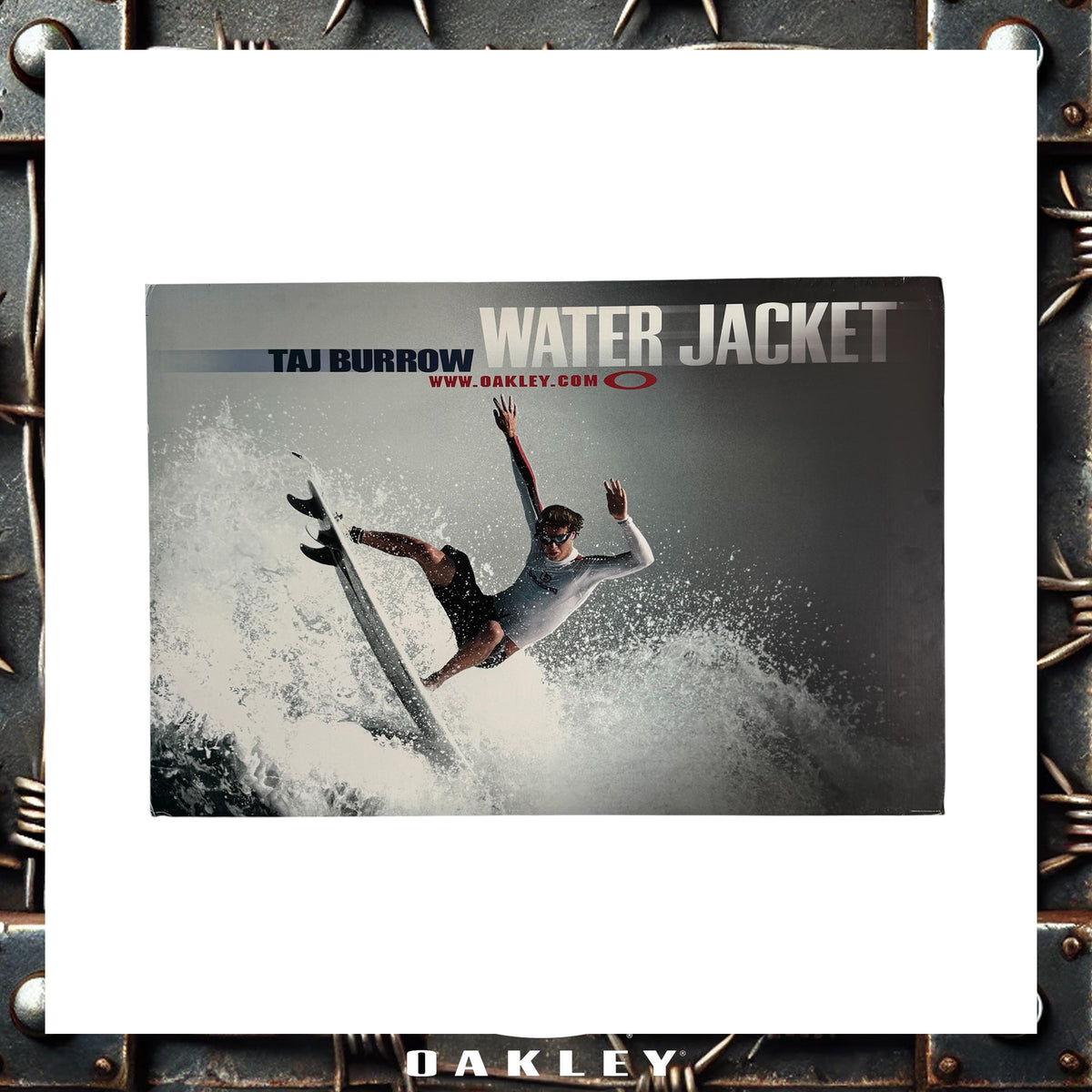 2000 Oakley "Taj Burrow - Water Jacket" Foamboard Poster (26.5"x40")
