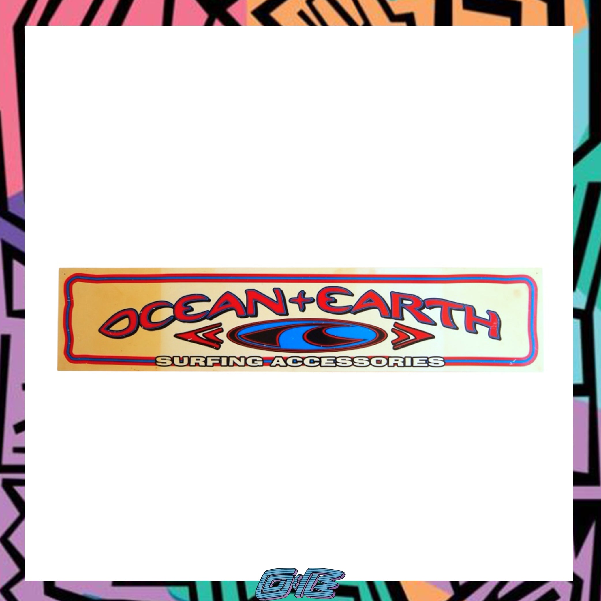 1996 Ocean & Earth "Surfing Accessories" Shop Display Sign