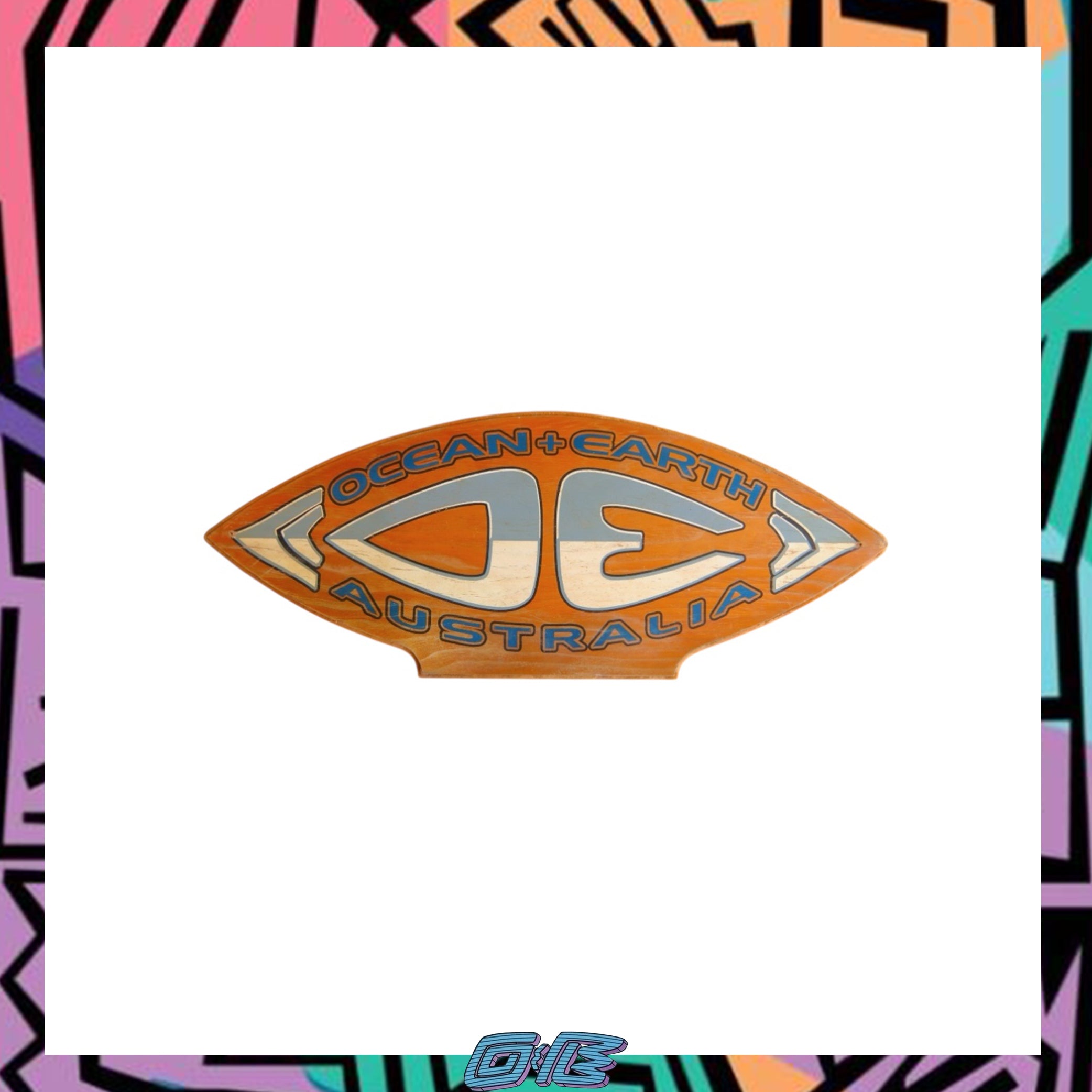 1998 Ocean & Earth Wooden Shop Display Sign
