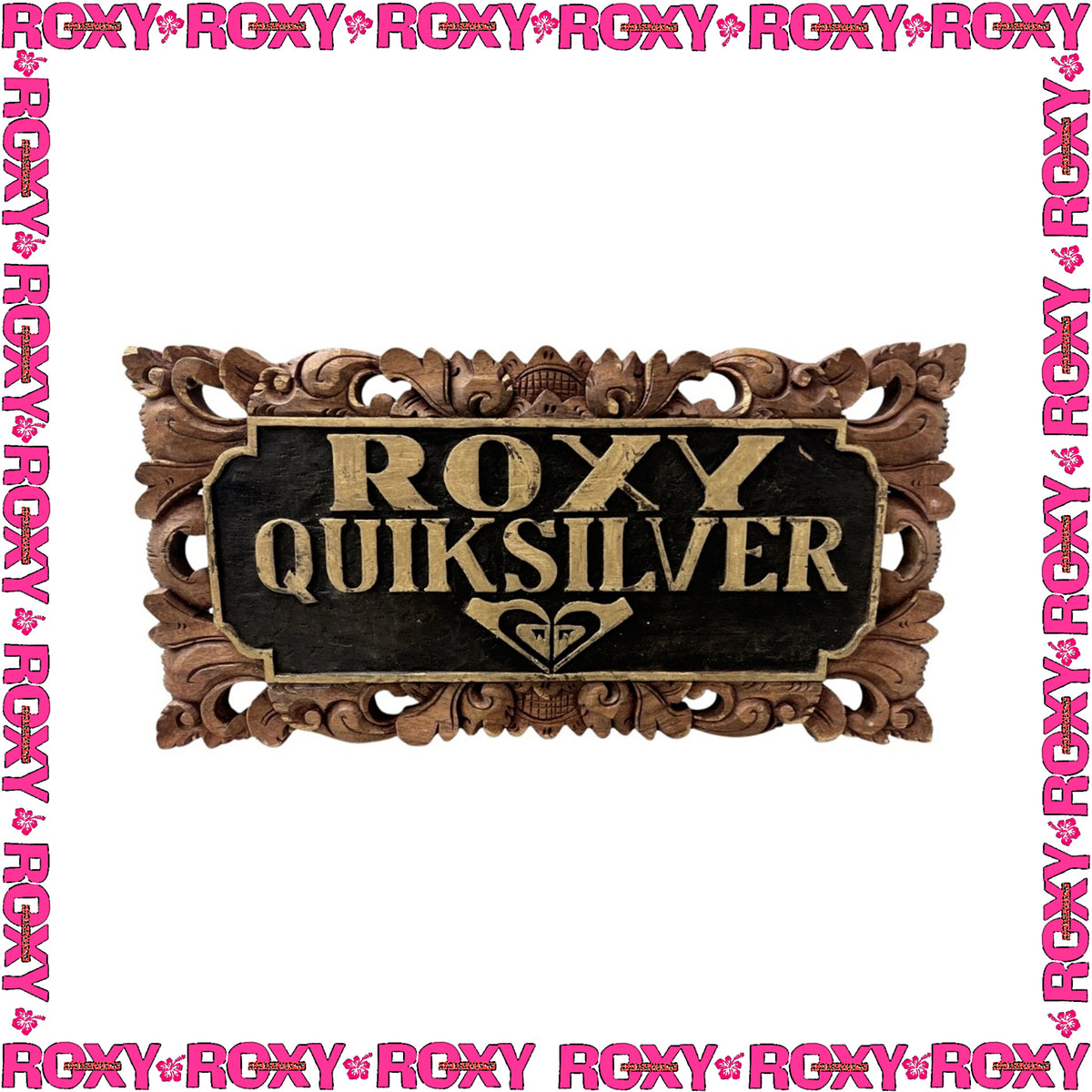 90's Roxy Quiksilver Wooden Shop Sign