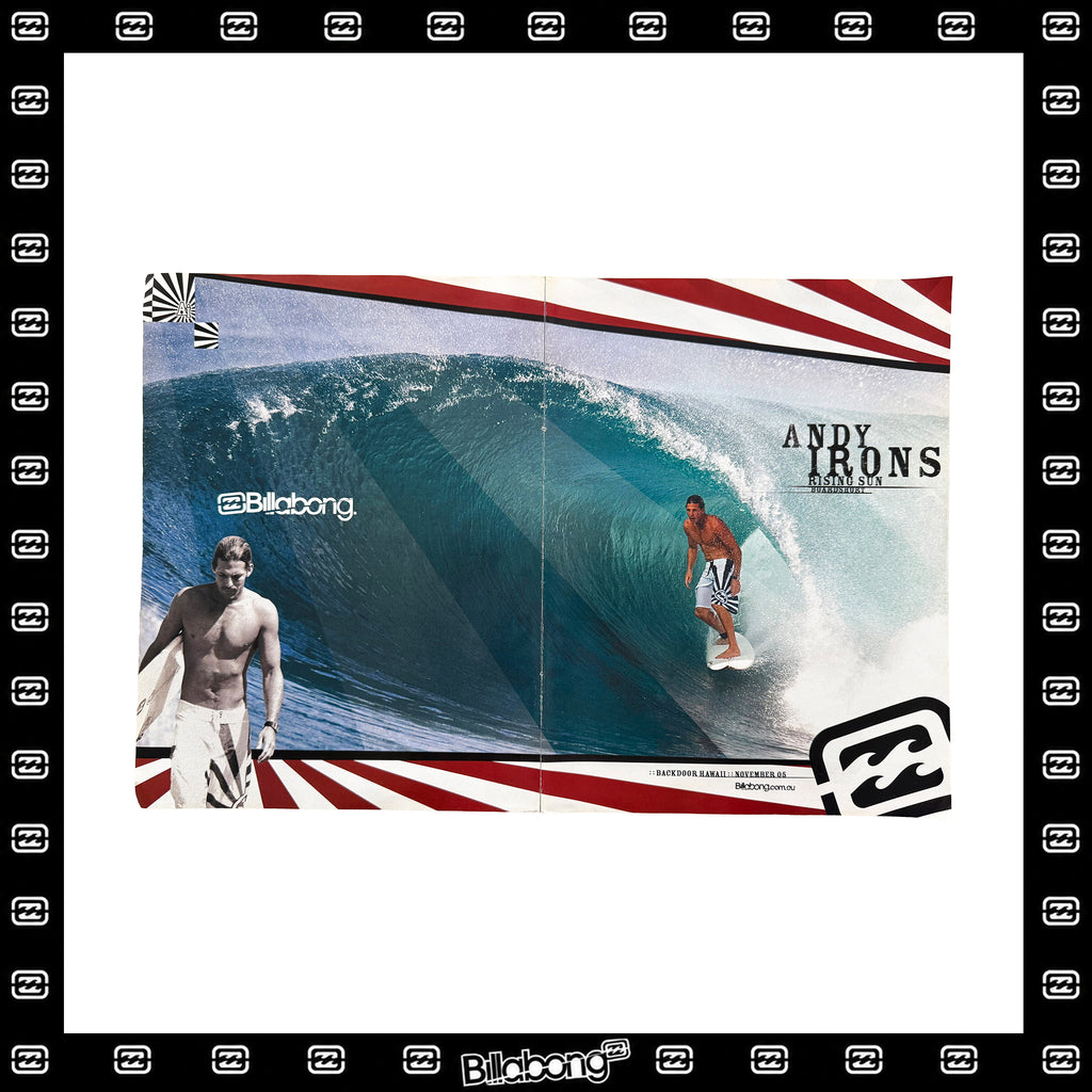 Y2K Billabong "Andy Irons - Rising Sun Boardshorts" Poster