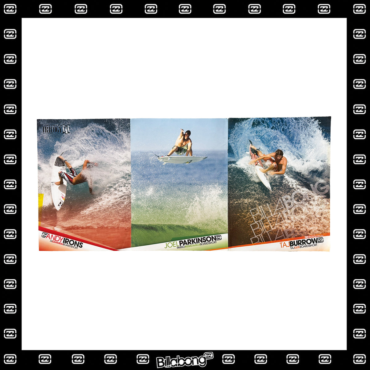Y2K Billabong "Trilogy - Andy/Joel/Taj" Triple Page Poster