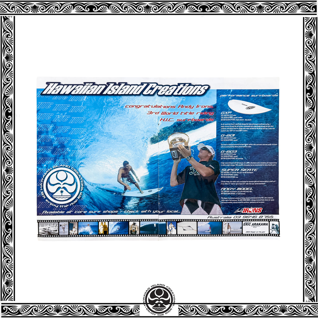 Y2K Hawaiian Island Creations "Andy Irons" Poster