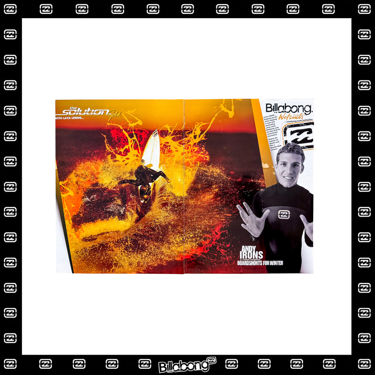 Y2K Billabong Wetsuits "Andy Irons" Poster