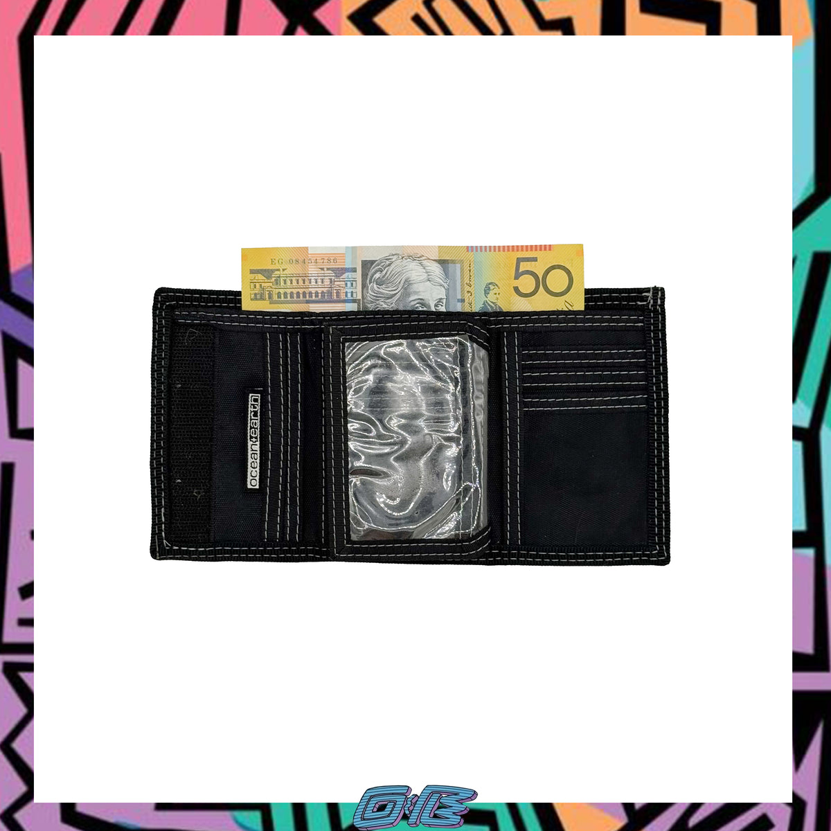 Y2K Ocean & Earth Tri Fold Wallet